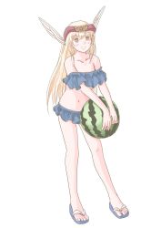Rule 34 | 1990s (style), akazukin chacha, closed mouth, food, fruit, highres, magical princess, standing, watermelon