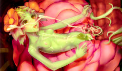 Rule 34 | 1girl, abs, ahobaka, alraune, breasts, bukkake, censored, colored skin, consensual tentacles, cum, cum on body, cum on breasts, cum on upper body, ejaculation, faceless, faceless male, facial, flat chest, flower, green eyes, green skin, hair flower, hair ornament, happy, happy sex, lying, monster girl, mosaic censoring, muscular, navel, nectar, nipples, nude, on back, original, penis, plant, plant girl, pointless censoring, red skin, skinny, small breasts, smile, solo focus, tail, tailjob, tentacle sex, tentacles, vines