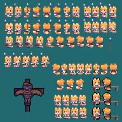 Rule 34 | 1boy, 6+girls, animal ears, animated, bench, blonde hair, brown skirt, brown vest, chibi, closed eyes, commentary request, cookie (touhou), cross, crucifixion, dark-skinned male, dark skin, fox ears, fox girl, fox tail, full body, highres, looking at another, looping animation, manatsu no yo no inmu, medium bangs, miramikaru riran, multiple girls, multiple persona, open mouth, pixel art, polearm, red eyes, shirt, short hair, short sleeves, skirt, smile, spear, sprite sheet, sunglasses, tail, tail wagging, takuya (acceed), tonchamon san, vest, weapon, white shirt