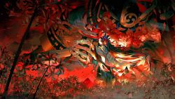 Rule 34 | 1girl, absurdly long hair, black hair, character request, field, flower, flower field, from behind, from below, giant, hair flower, hair ornament, higanbana (onmyoji), japanese clothes, kimono, long hair, long sleeves, looking back, onmyoji, outstretched arm, overcast, red flower, red sky, skeleton, sky, solo focus, spider lily, standing, starstruckdon, straight hair, very long hair, wide shot, wide sleeves, yomei higanbana (onmyoji), traditional youkai