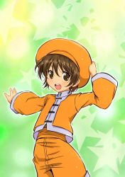 Rule 34 | 1boy, bao (kof), brown eyes, brown hair, chinese clothes, hat, kagehi no loo, long sleeves, male focus, open mouth, short hair, shorts, snk, solo, the king of fighters