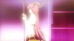 Rule 34 | 1girl, animated, antenna hair, arched back, asmodeus (the seven deadly sins), bouncing breasts, breasts, cleavage, demon girl, demon horns, demon tail, high heels, horns, large breasts, long hair, miniskirt, pink hair, pointy ears, pole, pole dancing, red hair, skirt, stripper pole, tail, the seven deadly sins, video