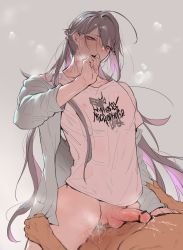 Rule 34 | 2boys, absurdres, anal, clothed sex, cowgirl position, cum, faceless, faceless male, hand in mouth, highres, hypnosis mic, jinguji jakurai, long hair, male focus, male penetrated, multiple boys, nipples, penis, see-through, see-through shirt, sex, straddling, tagme, yaoi, yuniko (pixiv3064800)