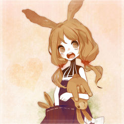 Rule 34 | animal ears, anus, bad id, bad pixiv id, brown eyes, brown hair, rabbit, heart, open mouth, pocket, rabbit ears, short twintails, solo, twintails, xxxxakixxxx