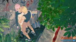 Rule 34 | 1boy, 1girl, 3d, against wall, animated, breasts, breasts out, cheating (relationship), clothed male nude female, condom, condom on penis, french kiss, graffiti, hetero, holding, holding phone, inuzuka shuu, kawaii dake ja nai shikimori-san, kiss, large breasts, medium breasts, moaning, netorare, nipples, nude, outdoors, panties around thighs, penis, phone, sex, shikimori (kawaii dake ja nai), skirt, sound, sound effects, standing, standing missionary, standing sex, stealth sex, tagme, tank top, unworn skirt, vaginal, video, yuukis