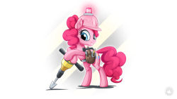 Rule 34 | 1girl, female focus, hard hat, helmet, jackhammer, lowres, my little pony, my little pony: friendship is magic, power tool, solo