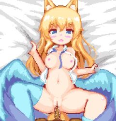 Rule 34 | 1boy, 1girl, animal ears, animated, bed sheet, blonde hair, blue eyes, blue socks, blue thighhighs, blush, bouncing breasts, breasts, cleft of venus, cum, cum in pussy, dark-skinned male, dark skin, grabbing, hetero, hinainf, interracial, long hair, lowres, lying, m legs, medium breasts, missionary, navel, nipples, on back, open clothes, open mouth, open shirt, original, cum overflow, penis, pov, pov crotch, pussy, sex, sheet grab, shirt, single thighhigh, socks, spread legs, tagme, thighhighs, uncensored, vaginal, video, white shirt, wings