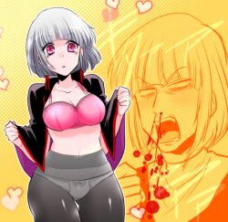 Rule 34 | 1boy, 1girl, bad id, bad pixiv id, black pantyhose, blood, bra, breasts, claude frollo, cleavage, cloak, constricted pupils, disney, disneyland, dual persona, gluteal fold, heart, large breasts, marimo (yousei ranbu), nosebleed, one man&#039;s dream ii, panties, panties under pantyhose, pantyhose, pink bra, projected inset, purple eyes, see-through, see-through legwear, short hair, silver hair, solo focus, the hunchback of notre dame, thick thighs, thigh gap, thighs, underwear, veil (disney), white panties, wide hips