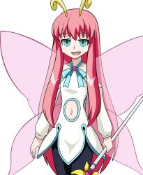 Rule 34 | 00s, 1girl, butterfly wings, fairy wings, highres, hiratsuka raichou, insect wings, kyouran kazoku nikki, long hair, magical girl, non-web source, pantyhose, solo, transparent background, vector trace, very long hair, wand, wings