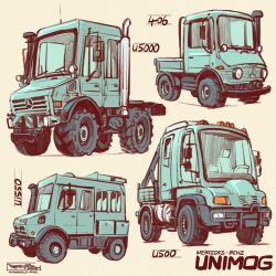 Rule 34 | brown background, chibi, commentary, english commentary, freakyfir, headlight, making-of available, mercedes-benz, mercedes-benz 406, mercedes-benz u1150, mercedes-benz u500, mercedes-benz u5000, motor vehicle, no humans, original, shadow, signature, truck, vehicle focus, vehicle name