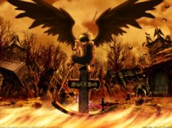 Rule 34 | angel, blade, cross, death, horse, lowres, scythe, tagme, wings