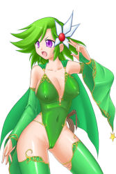 Rule 34 | 1990s (style), camel (dansen), cameltoe, card quest, final fantasy, final fantasy iv, green hair, open mouth, purple eyes, rydia (ff4), thighhighs, whip