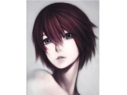 Rule 34 | 1girl, female focus, grey eyes, iwai ryou, lips, original, portrait, realistic, red hair, short hair, solo, upper body