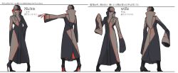 Rule 34 | 2boys, absurdres, black coat, black eyes, black footwear, black hair, boots, character name, character sheet, closed eyes, coat, covered mouth, facing viewer, fatalbug896, from behind, full body, german text, hair between eyes, high collar, high heels, highres, long sleeves, looking at viewer, male focus, multiple boys, multiple views, nichts (fatalbug896), original, outstretched arm, short hair, simple background, sleeves past fingers, sleeves past wrists, standing, stiletto heels, turtleneck, two-sided coat, two-sided fabric, white background, wide sleeves, wille (fatalbug896)