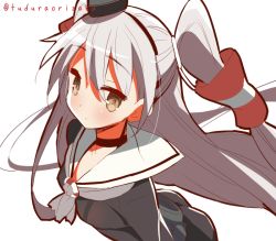 Rule 34 | 10s, 1girl, 9law, amatsukaze (kancolle), bad id, bad pixiv id, blush, hair between eyes, kantai collection, long hair, simple background, solo, very long hair, white background