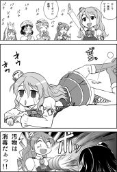 Rule 34 | 10s, 5girls, ^ ^, bow, bowtie, capelet, closed eyes, comic, commentary request, crying, cup, detached sleeves, drinking glass, closed eyes, glasses, greyscale, hat, headdress, kantai collection, libeccio (kancolle), littorio (kancolle), long hair, mini hat, monochrome, multiple girls, neckerchief, open mouth, pince-nez, pola (kancolle), roma (kancolle), short hair, sparkle, speech bubble, thighhighs, translation request, wasu, wavy hair, wine glass, zara (kancolle)