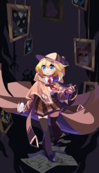 Rule 34 | 1girl, black thighhighs, blonde hair, blue eyes, breasts, capelet, chibi, coat, commentary, detective, feathers, halo, highres, holding, hololive, hololive english, long sleeves, magnifying glass, medium breasts, meme, necktie, newspaper, painting (object), plaid, plaid skirt, polearm, red necktie, seashell, shell, shirt, silhouette, skirt, smol ame, solo, stopwatch, takodachi (ninomae ina&#039;nis), thighhighs, trench coat, trident, virtual youtuber, watch, watson amelia, weapon, when you see it, white shirt, xyzal, zettai ryouiki
