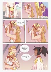 Rule 34 | 1other, 2girls, absurdres, adora (she-ra), animal ears, baby, black hair, blonde hair, blue sclera, cat ears, cat tail, catra, circlet, colored sclera, diaper, highres, holding, if they mated, kiss, long hair, multiple girls, oliviajtaylor20, parent and child, she-ra and the princesses of power, tail, wife and wife, yuri