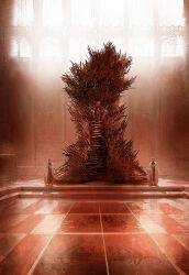 Rule 34 | 3boys, a song of ice and fire, aegon i targaryen, cape, checkered floor, commentary, crown, dragon, english commentary, helm, helmet, holding, holding shield, holding sword, holding weapon, iron throne, king, knight, light rays, marcsimonetti, multiple boys, reflective floor, shield, sitting, stairs, sword, throne, throne room, weapon, white cape