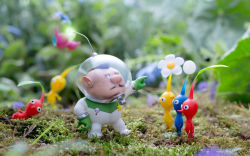 Rule 34 | 1boy, alien, blue pikmin, charlie (pikmin), creature, facial hair, flower, flying pikmin, helmet, mohawk, moss, mustache, nintendo, official art, official wallpaper, outdoors, pikmin (creature), pikmin (series), pikmin 3, plant, pointing, red pikmin, spacesuit, tagme, wallpaper, whistle, yellow pikmin