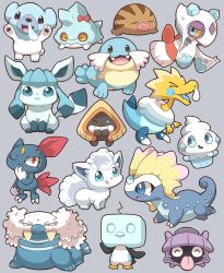 Rule 34 | &gt; &lt;, 2027 (submarine2027), :3, :d, :q, ;3, > <, ^ ^, alolan form, alolan vulpix, arctozolt, arms up, aurorus, bergmite, black eyes, blue eyes, blush, bow, closed eyes, closed mouth, colored sclera, commentary request, creatures (company), cubchoo, eiscue, eiscue (ice), closed eyes, fangs, froslass, full body, game freak, gen 1 pokemon, gen 2 pokemon, gen 3 pokemon, gen 4 pokemon, gen 5 pokemon, gen 6 pokemon, gen 7 pokemon, gen 8 pokemon, glaceon, grey background, grin, hand up, highres, looking at viewer, nintendo, no humans, one eye closed, open mouth, pokemon, pokemon (creature), red bow, red eyes, sealeo, shellder, smile, sneasel, snorunt, snot, standing, sweat, swinub, teeth, tongue, tongue out, vanillite, walrein, xd, yellow sclera