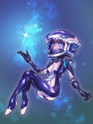 Rule 34 | + +, 1girl, android, blue eyes, bodysuit, breasts, cleavage, commentary, covered navel, disembodied limb, english commentary, floating, full body, helmet, highres, joints, mag (warframe), mechanical arms, medium breasts, personification, phantom ix row, plantar flexion, robot joints, shiny clothes, short hair, silver hair, skin tight, solo, space, surprised, warframe