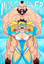 Rule 34 | 1boy, 1girl, abs, highres, muscular, muscular female, rainbow mika, street fighter, tagme