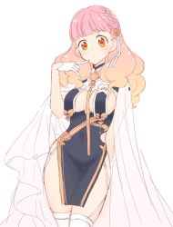Rule 34 | 1girl, aikatsu! (series), aikatsu friends!, arm behind back, arm up, azur lane, black dress, blunt bangs, blush, braid, breasts, cape, character request, cleavage cutout, clothing cutout, copyright request, cosplay, cosplay request, covered navel, cowboy shot, dress, flower, garter straps, gloves, gradient hair, hair flower, hair ornament, hair over shoulder, hair ribbon, large breasts, looking at viewer, multicolored eyes, multicolored hair, navel, orange eyes, orange hair, pink hair, pointing, pointing at self, ribbon, sbs, sirius (azur lane), sirius (azur lane) (cosplay), sirius (azure horizons) (azur lane), skin tight, solo, thighhighs, underboob, veil, white gloves, white ribbon, white thighhighs, yellow eyes, yuki aine