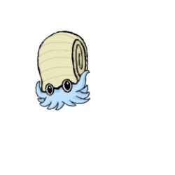Rule 34 | black eyes, creatures (company), full body, game freak, gen 1 pokemon, ipod nano wallpaper, looking at viewer, lowres, nintendo, no humans, omanyte, pokemon, pokemon (creature), setsuko (setsu29), simple background, tentacles, white background