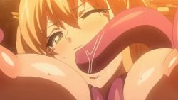 Rule 34 | 1girl, animated, animated gif, breasts, breasts squeezed together, eva parcelus, nipples, one eye closed, pandra, shinkyoku no grimoire, subtitled, tagme, tentacle sex, tentacles