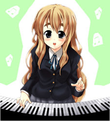 Rule 34 | 00s, 1girl, female focus, iga tamaki, instrument, k-on!, keyboard, keyboard (instrument), kotobuki tsumugi, school uniform, solo, synthesizer