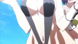 Rule 34 | 2girls, animated, animated gif, aresta blanket, beach, bikini, bouncing breasts, breasts, cleavage, covered erect nipples, fight ippatsu! juuden-chan!!, large breasts, multiple girls, plug cryostat, slingshot swimsuit, swimsuit