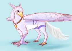 Rule 34 | absurdres, beak, blue eyes, claws, digimon, digimon (creature), feathers, highres, hippogriffomon, wings