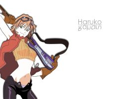 Rule 34 | 00s, 1girl, arm up, armpits, bass guitar, breasts, distorted letters, female focus, flcl, gloves, goggles, haruhara haruko, holding, instrument, looking at viewer, midriff, name, navel, open fly, open pants, panties, pants, pink hair, rickenbacker 4003 blue, salmon pink hair, short hair, simple background, sleeveless, sleeveless jacket, sleeveless turtleneck, smile, smirk, solo, strap, turtleneck, underwear, unzipped, wallpaper, white background, white panties, yellow eyes