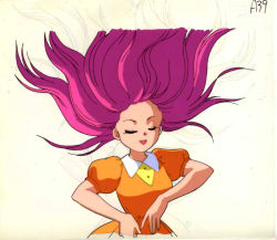 Rule 34 | 1990s (style), akazukin chacha, closed eyes, marin (marine-sky-earth), open mouth, pink hair, retro artstyle, tagme
