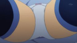 Rule 34 | 1girl, animated, animated gif, ass, ball, ball and chain restraint, blonde hair, breasts, clothes lift, legs, legs up, lowres, medaka box, panties, short hair, skirt, skirt lift, spread legs, thighhighs, thighs, underwear, unzen myouga, upskirt, wall, white panties