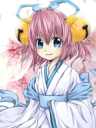 Rule 34 | 1girl, asagiri (sakura hime kaden), blue eyes, flat chest, looking at viewer, mairu hana, pink hair, sakura hime kaden, smile, solo