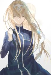Rule 34 | 1girl, alice zuberg, bad id, bad pixiv id, blonde hair, blue dress, closed eyes, closed mouth, dress, facing viewer, floating hair, hair between eyes, highres, holding, long hair, riko201008, signature, simple background, solo, standing, sword art online, very long hair, white background