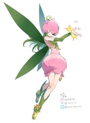Rule 34 | 1girl, digimon, digimon (creature), fairy, female focus, flower, full body, highres, lilimon, looking at viewer, monster girl, petals, plant, plant girl, simple background, smile, solo, youzaiyouzai112