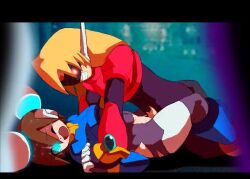 1boy 1girl aile_(mega_man_zx) android animated blue_eyes bodysuit breasts brown_hair corruption cum cum_in_pussy forced game_over girouette_(mega_man) green_eyes mega_man_(series) mega_man_zx mind_break mind_control missionary open_mouth pinned pstash pussy rape restrained sex short_hair spread_legs stomach_bulge tagme torn_bodysuit torn_clothes trembling vaginal video