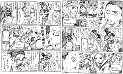 Rule 34 | 1boy, 3girls, artist request, comic, greyscale, manga script, monochrome, multiple girls, nara shikamaru, naruto, naruto (series), tayuya (naruto), temari (naruto), translation request, yamanaka ino