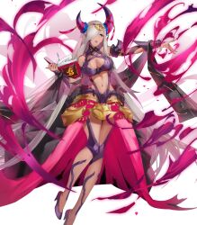 Rule 34 | 1girl, book, breasts, cleavage, dark-skinned female, dark skin, fingernails, fire emblem, fire emblem engage, fire emblem heroes, full body, hair over one eye, hand up, high heels, highres, holding, holding book, ichibi, long hair, long skirt, magic, medium breasts, navel, nintendo, non-web source, official art, open book, open mouth, pointy ears, purple eyes, revealing clothes, shiny skin, skirt, solo, stomach, transparent background, very long hair, white hair, zephia (fire emblem)