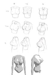 Rule 34 | breasts, large breasts, monochrome, ryo (liver sashi daisuki!), shirt, tagme, upper body