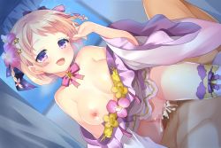 Rule 34 | 1boy, 1girl, :d, blonde hair, braid, breasts, breasts out, censored, choker, clothes pull, cowgirl position, cum, cum in pussy, flower, flower knight girl, game cg, german iris (flower knight girl), girl on top, hair flower, hair ornament, hetero, kurot, looking at viewer, medium breasts, mosaic censoring, nipples, official art, open mouth, cum overflow, pink neckwear, purple eyes, ribbon choker, sex, shiny skin, shirt pull, short hair, smile, spread legs, star (symbol), star choker, straddling, sweat, thighhighs, two side up, vaginal, white thighhighs
