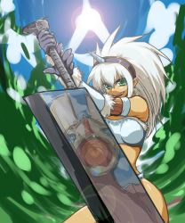 Rule 34 | battle, capcom, kirin (armor), monster, monster hunter (series), reflection, sword, weapon, white hair, yian kut-ku