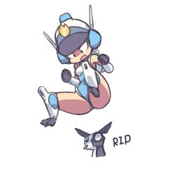 Rule 34 | 1girl, dog, female focus, heiyuu!, helmet, leotard, mighty switch force!, patricia wagon, police, police uniform, simple background, ugly twitching dog, uniform, white background