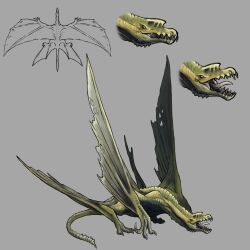 Rule 34 | giant, giant monster, godzilla (2014), godzilla (series), highres, kaijuu, monster, monsterverse, pterodactyl (godzilla), pterosaur, rgreywind, wings
