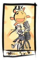 Rule 34 | bicycle, card (medium), gregorius yamada, helmet, lowres, sun, tagme, tarot