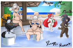 Rule 34 | + +, 1boy, 5girls, absurdres, animal ears, ass, ball, bare arms, bare legs, barefoot, bat wings, beach, beach volleyball, bikini, blonde hair, blue bikini, blue eyes, border, breasts, choker, cocktail glass, coconut, colored sclera, colored skin, cup, dark skin, domino mask, double v, drinking glass, drinking straw, earrings, faceless, faceless male, full body, furry, green bikini, green eyes, grin, hair over one eye, half-closed eyes, headphones, hekapoo, hetero, highres, horns, jewelry, large breasts, long hair, looking at viewer, marie (splatoon), marina (splatoon), mask, midna, mole, mole under eye, multicolored skin, multiple girls, nayaase beleguii, nintendo, nipples, ocean, octoling, orange eyes, outdoors, partially submerged, pasties, penis, pointy ears, ponytail, pool, pregnant, pussy, red eyes, red hair, rouge the bat, sex, side-tie bikini bottom, signature, sitting, slingshot swimsuit, smile, sonic (series), splatoon (series), splatoon 2, spread legs, standing, star vs the forces of evil, swimsuit, tentacle hair, the legend of zelda, the legend of zelda: twilight princess, toes, topless, two-tone skin, uncensored, v, vaginal, volleyball, volleyball (object), water, white border, white hair, white skin, wings, yellow sclera