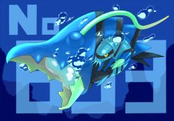 Rule 34 | 10s, blue background, blue theme, bubble, clawitzer, creatures (company), game freak, gen 6 pokemon, nintendo, no humans, pokemon, pokemon (creature), pokemon xy, solo, ushidori (cowbirdfrog), water, yellow eyes